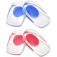 2 pares de almohadillas de gel para talones-almohadillas de silicona para talones para la fascitis plantar-espolones del…
